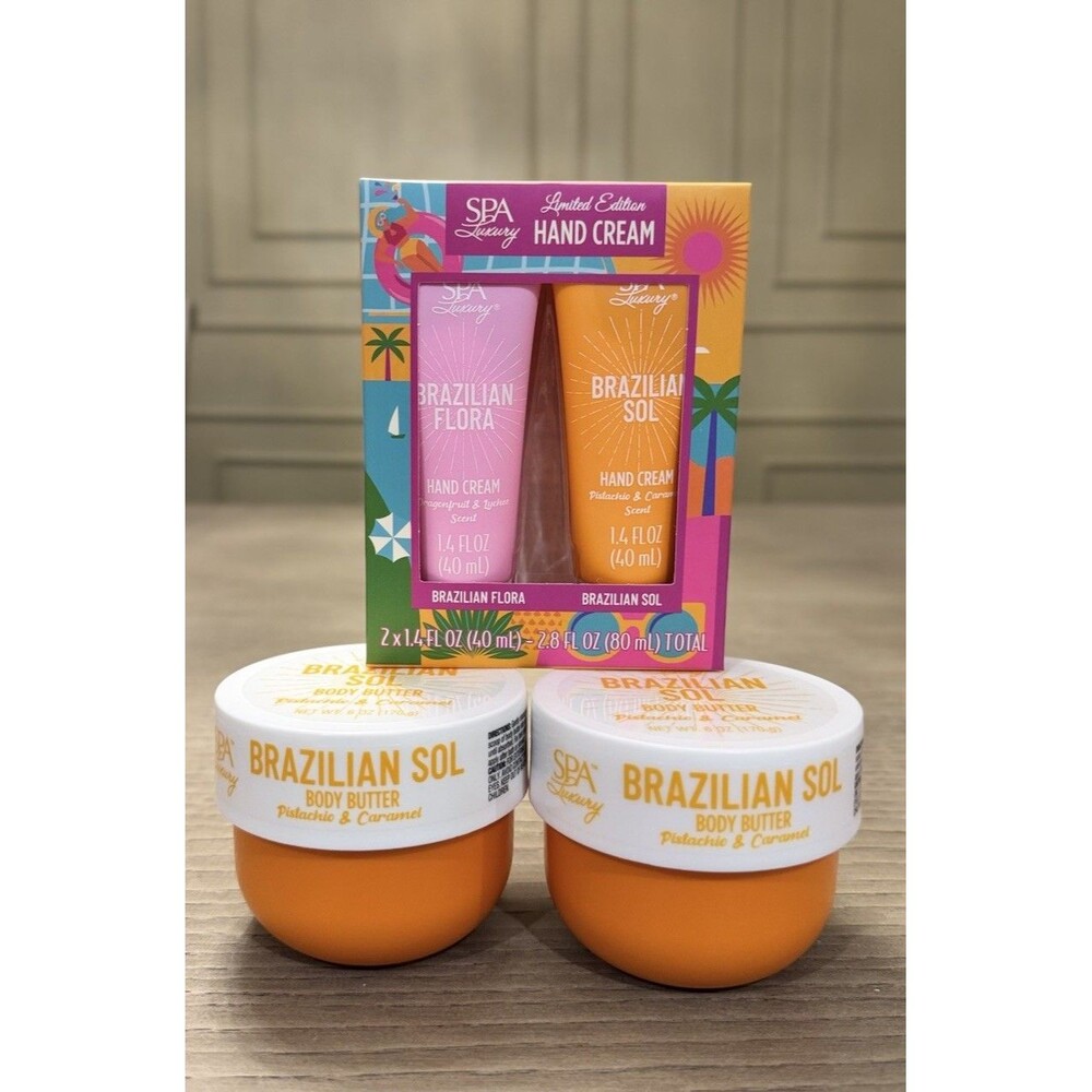 SPA LUXURY 3 Piece Set - Hand Cream & Body Butter Brazilian Sol